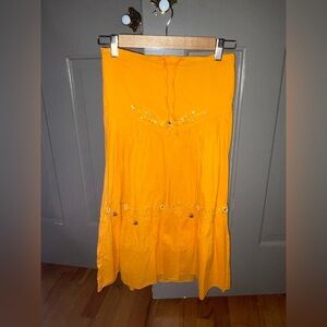 Gorgeous Beaded Crystal Tangerine Boho Skirt
